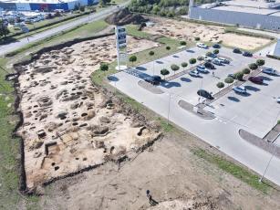 A feltárt terület madártávlatból